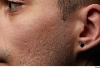 HD Face Skin Shawn Jacobs cheek ear face skin pores…